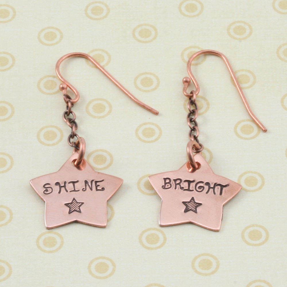 Metal Stamping Blanks Copper Rounded Star, 15mm (.60"), 24g